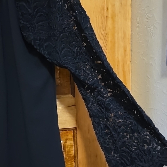 Poliana Elegant Black Lace Sleeve Top 1X - Picture 3 of 5